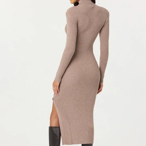 ASTR The Label Soryn Sweater Midi Dress, taupe, size small - Picture 2 of 7